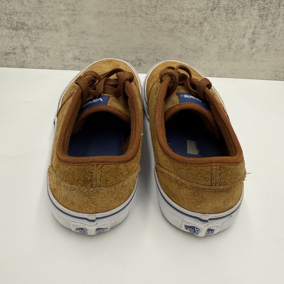 Vans Brown Suede Sneakers Boys Youth Size 3.5 Low Top Skate Shoes - Picture 4 of 5